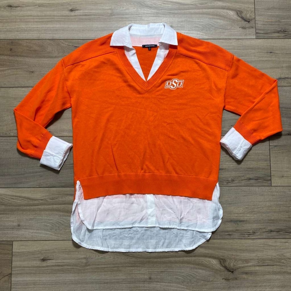 Emerson Street Clothing Womens OSU‎ Cowboys Built In Short Sweater Small Orange